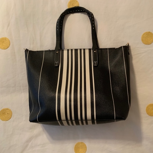 Tori Burch Kerrington Striped Tassel Tote - Picture 3 of 11